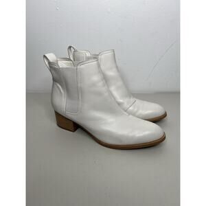 Rag & Bone White Leather Walker Chelsea Boot Size 39.5/9.5